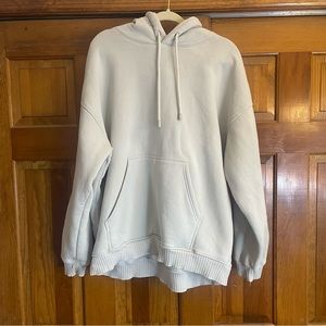Zara beige Chunky Hooded oversized Sweatshirt